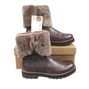 Bussola Faux Fur Boots Slouchy Wool Lined